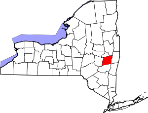 State map highlighting Albany County