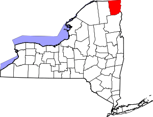 State map highlighting Clinton County