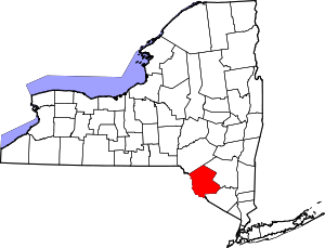 State map highlighting Sullivan County