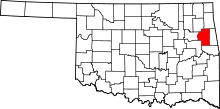 State map highlighting Cherokee County