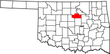 Map of Oklahoma highlighting Payne County