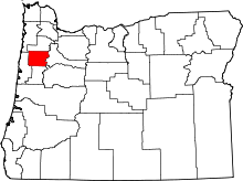 State map highlighting Polk County