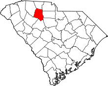 State map highlighting Union County