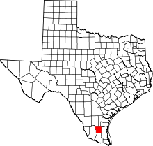 State map highlighting Brooks County