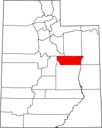 State map highlighting Carbon County