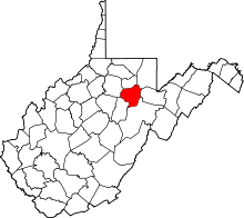 State map highlighting Barbour County