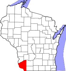 State map highlighting Grant County