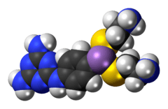 Space-filling model of the melarsomine molecule