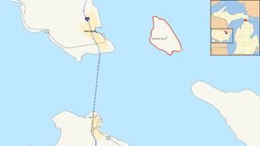 M-185 is a highway that runs around Mackinac Island in the Straits of Mackinac between Michigan's Upper and Lower peninsulas