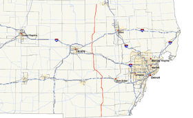 M-52 runs north–south in southeastern Michigan west of Detroit