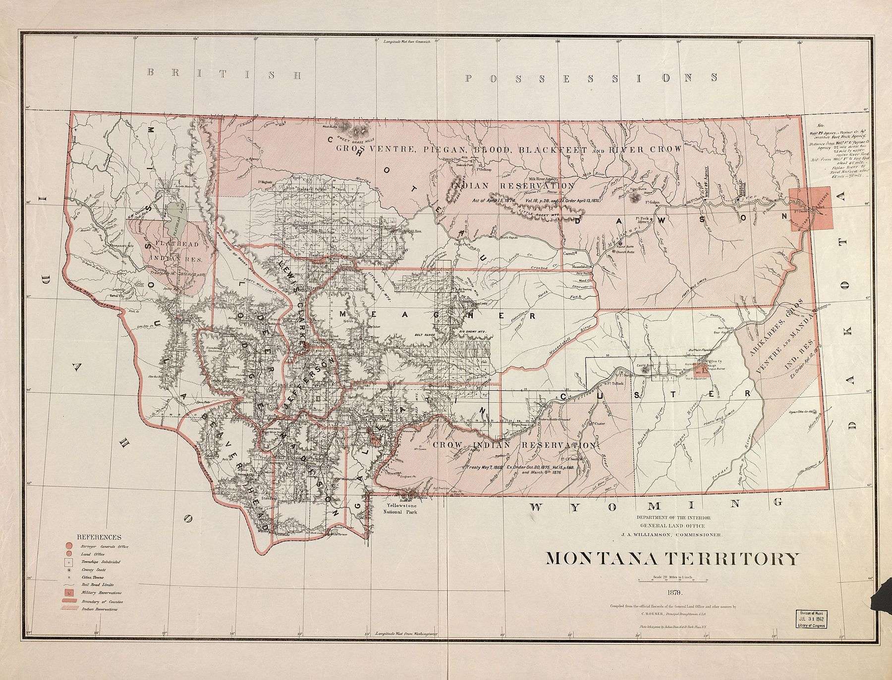 Wood, Jr.  ministered in Wolf Point and Poplar Creek in northeastern Montana Territory from 1880 to 1889. In 1878, the Fort Peck Indian Agency had been relocated from what is shown on the map to its present-day location in Poplar because the original agency was located on a flood plain, suffering floods each spring.