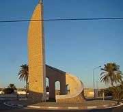 Monument with graffiti