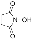 Skeletal formula of N-hydroxysuccinimide