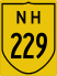 National Highway 229 marker