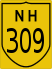 National Highway 309 marker