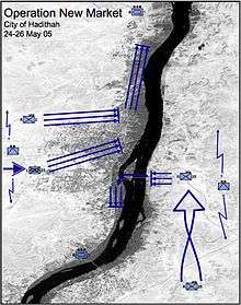 Map of Haditha Iraq showing USMC maneuver elements.