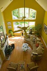 Living room with formal decorations