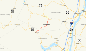 Map of New York State Route 214