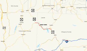 Map of New York State Route 243