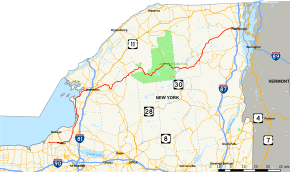 Map of New York State Route 3