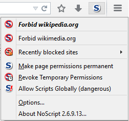 NoScript screenshot