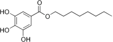 Structural formula of octyl gallate