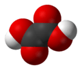 Space-filling model of oxalic acid