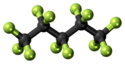 Ball-and-stick model of the perflenapent molecule