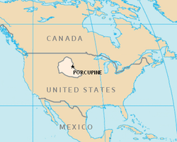 Proposed location of Lakotah within the United States.