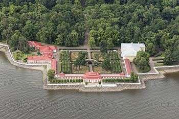 Aerial view of Monplaisir Palace