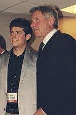 Raffi Boghosian poses with Harrison Ford.