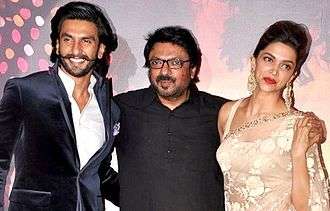 Sanjay, Ranveer and Deepika smiles away the camera