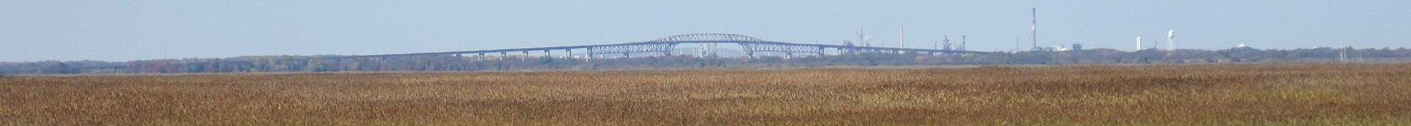 Panorama of a cantilever bridge