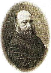 Middle-aged man with a bald head and a bushy dark beard