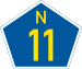 National route N11 shield