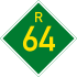 Provincial route R64 shield