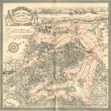 A hand-drawn map of the country club