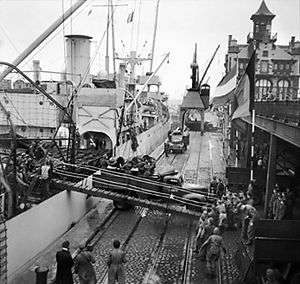 Ship standing at quayside