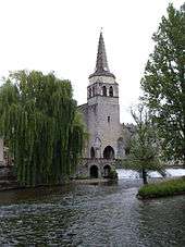 St Girons' Church by the Salat river