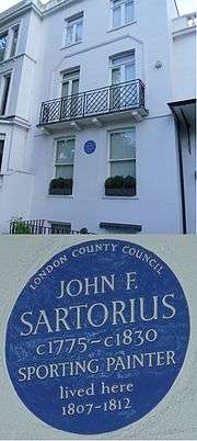 House at 155 Old Church Street, Chelsea, London, the home of John Sartorius between 1807 and 1812.