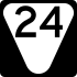 State Route 24 secondary marker