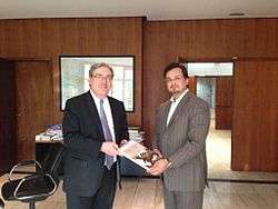 Shahzada Jamal Nazir with French Ambassador Philippe Thiebaud