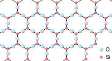 Regular hexagonal pattern of Si and O atoms, with a Si atom at each corner and the O atoms at the centre of each side.