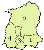 A clickable map of Sikkim exhibiting its four districts.