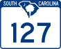 SC Highway 127 marker