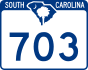 SC Highway 703 marker