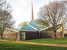 St Richard's Church, Ham, exterior,