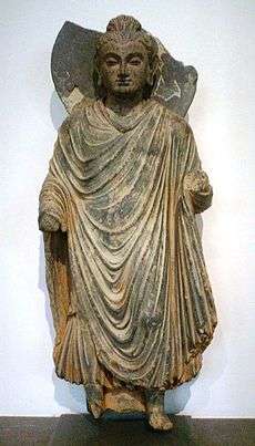 stone statue of Gautama Buddha, 1st century CE, Gandhara