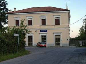 View of the station building.