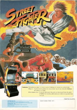 North American arcade flyer of Street Fighter.